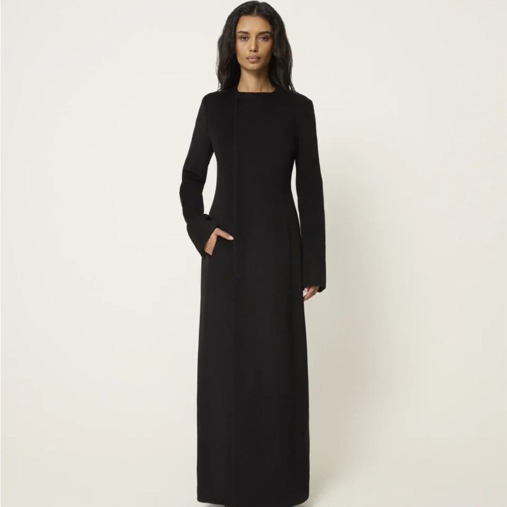Sophisticated Black Long Sleeve Coat by Khy x Entire Studios